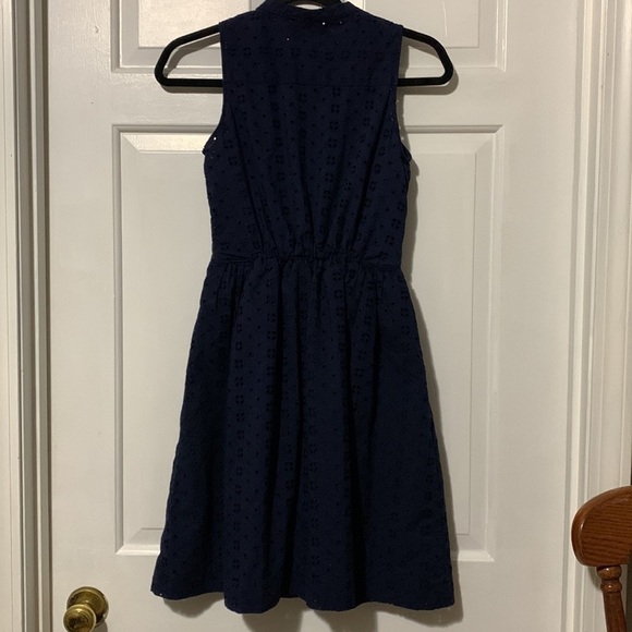 J. Crew navy sleeveless eyelet dress - Picture 7 of 14
